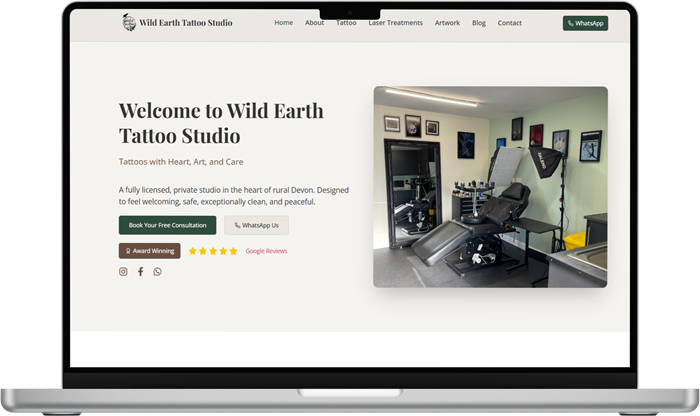 Website design example